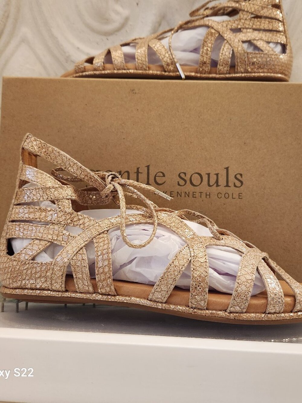 Gentle Souls Leather "Break my Heart" Gladiator Sandals. NIB. Size 6.